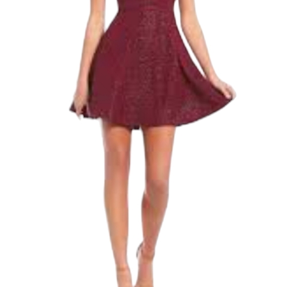Honey and Rosie small dark red sparkle party dress - Picture 6 of 16
